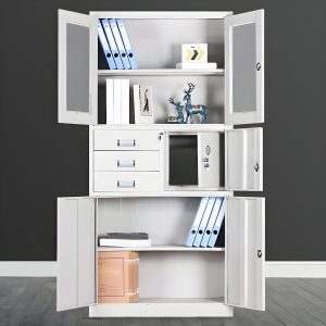 Office filing cabinet with safe
