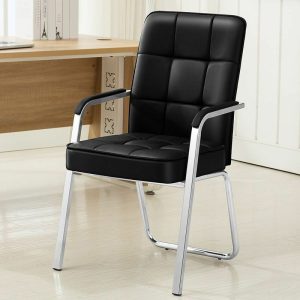 Medium back leather visitor chair
