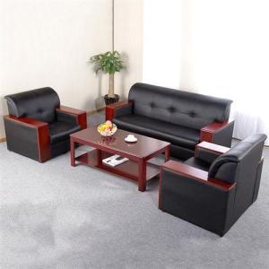 Senate 5-seater leather office sofa