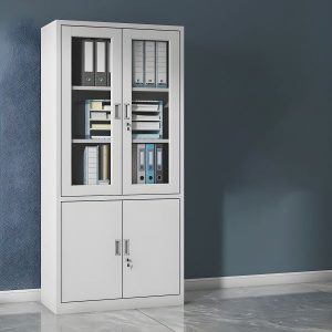 2-door lockable steel cabinet