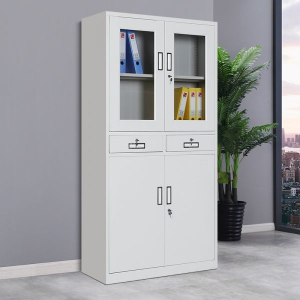 Half Glass Steel Filing Cabinet