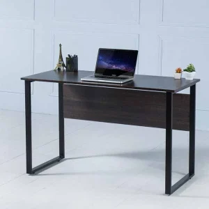 Modern Wooden Office Desk with Minimalist Steel Frame