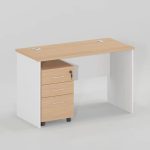 1400mm office desk + side drawer