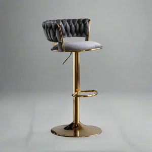 Velvet Gold Counter Stool