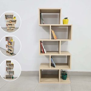 Modern Wooden Zigzag Wall Shelf