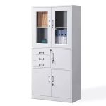 Steel filling cabinet with safe box