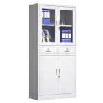 2 Door half glass office cabinet