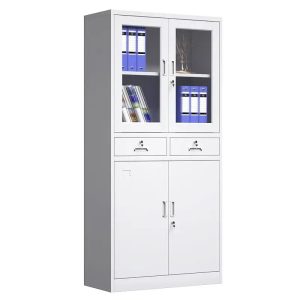 2 Door half glass office cabinet