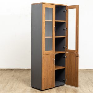 2 Door Wooden Bookshelf