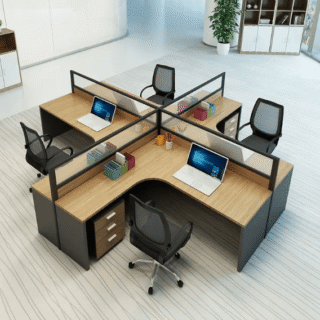 4 Way Workstation Curved
