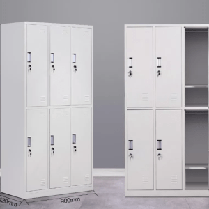 6 Locker Metallic Cabinet