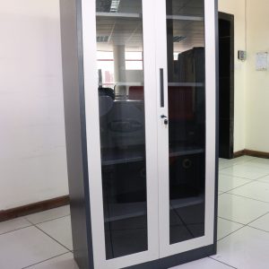 2 Door full Glass Metallic Cabinet