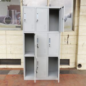 9 Locker Metallic Cabinet