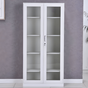 2 Door Full Glass Metallic Cabinet